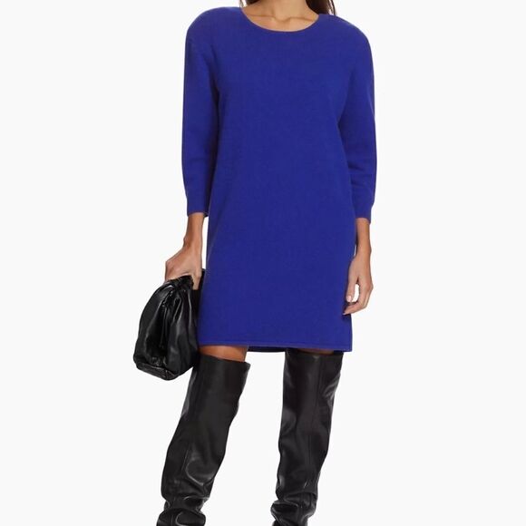 Frame Cashmere Blend Sweater
Padded Shoulder Knee Length Blue...NWT Size S - Picture 2 of 8
